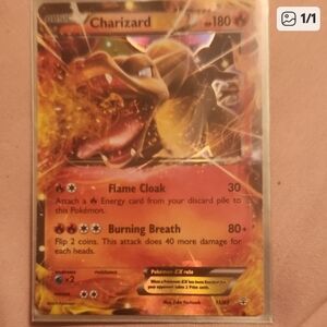 Pokemon Charizard Trading Card - Red and Gold